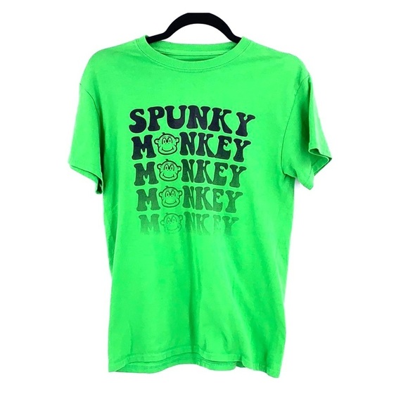 Spunky monkey vintage green t shirt size small - Picture 1 of 3